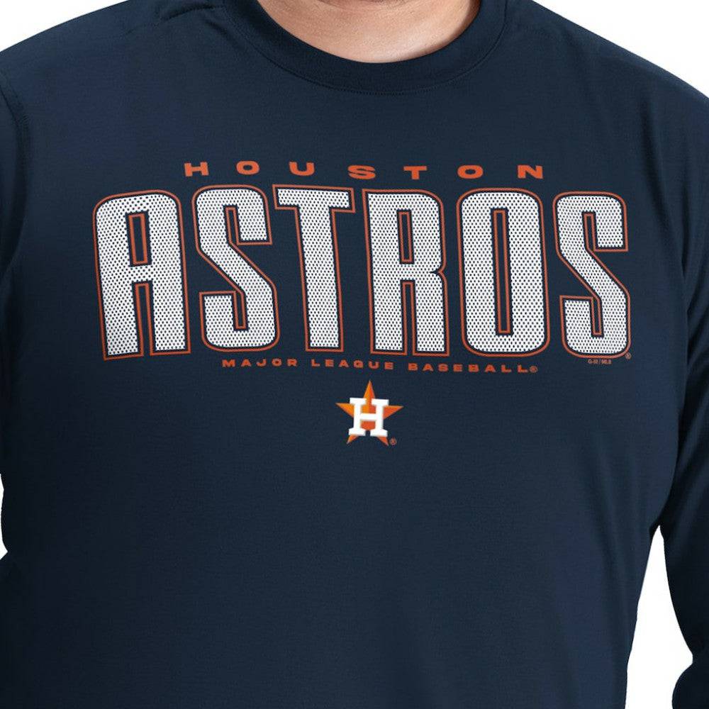 Houston Astros G-III Sports by Carl Banks Adaptive Long Sleeve T-Shirt - Navy T-shirts