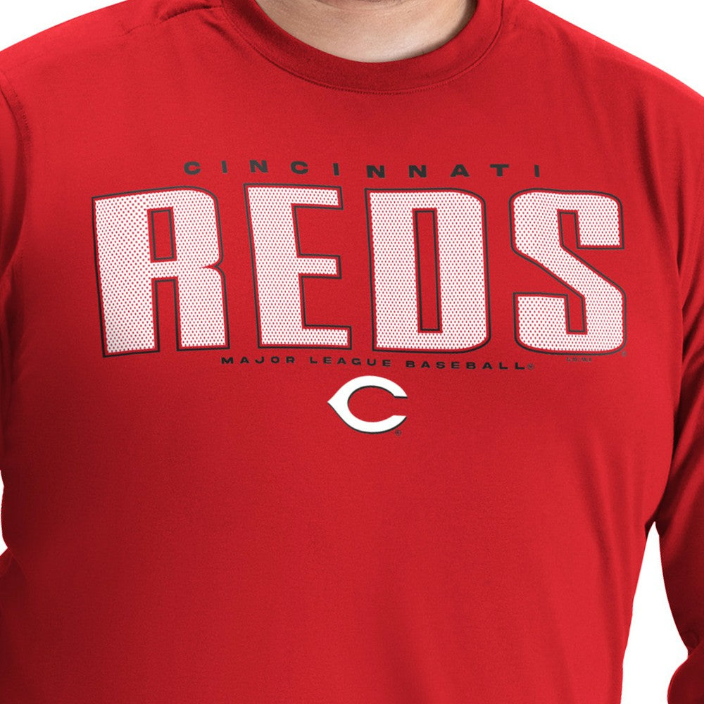 Cincinnati Reds G-III Sports by Carl Banks Adaptive Long Sleeve T-Shirt - Red T-shirts