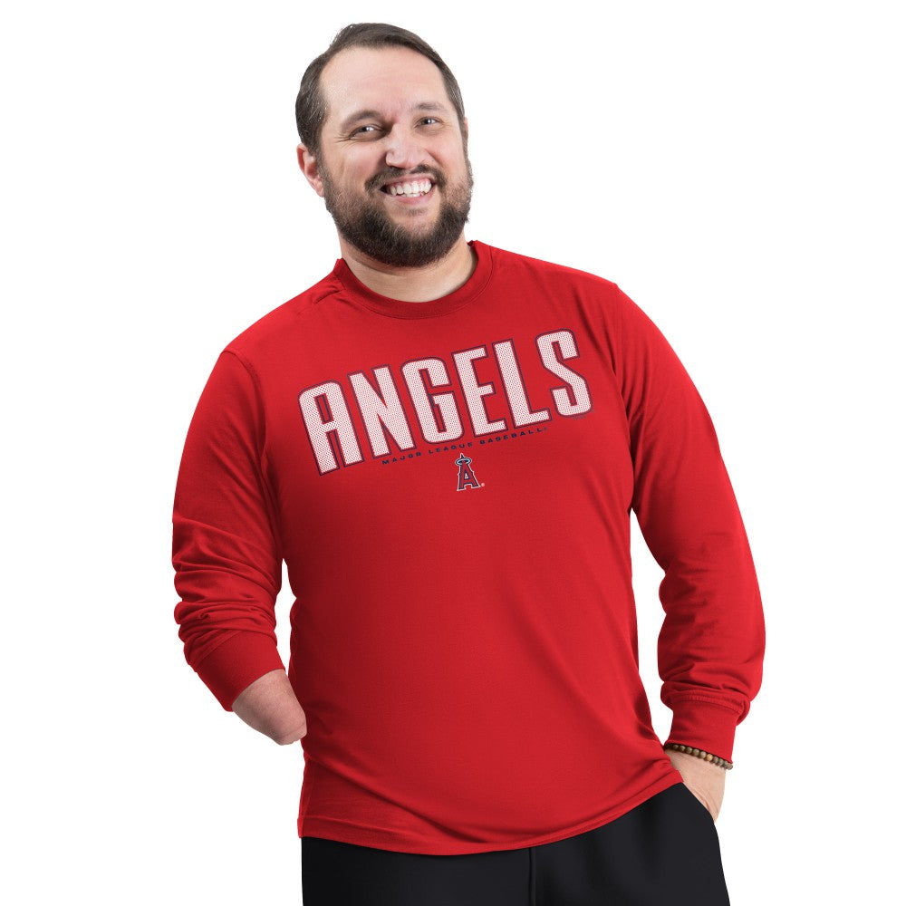 Los Angeles Angels G-III Sports by Carl Banks Adaptive Long Sleeve T-Shirt - Red T-shirts