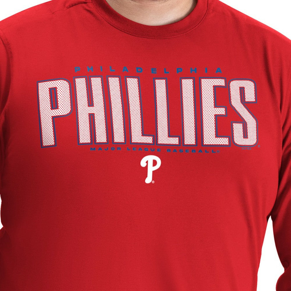 Philadelphia Phillies G-III Sports by Carl Banks Adaptive Long Sleeve T-Shirt - Red T-shirts