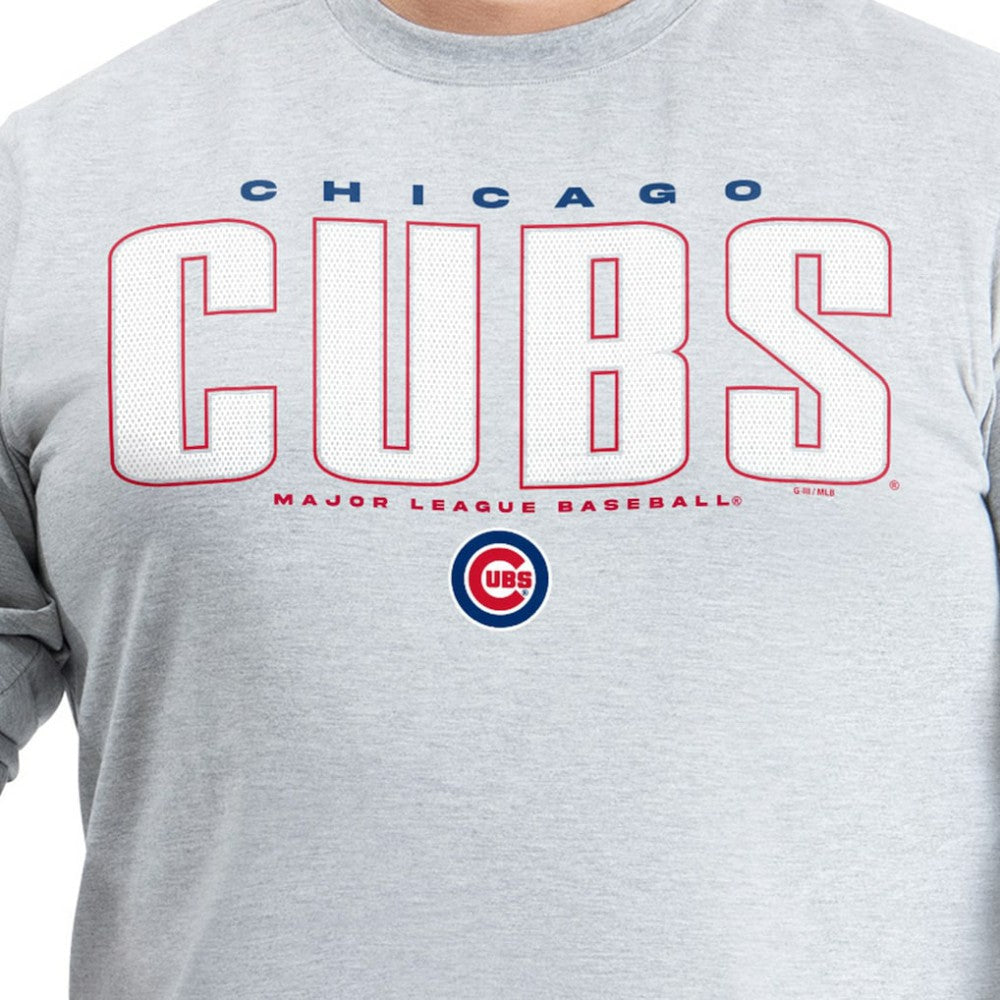 Chicago Cubs G-III Sports by Carl Banks Adaptive Long Sleeve T-Shirt - Gray T-shirts