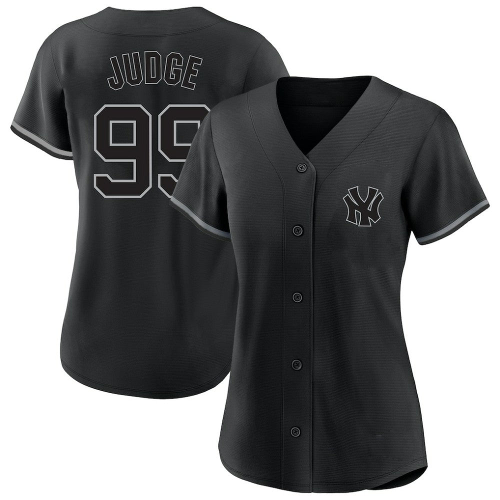 Aaron Judge New York Yankees Profile Women's Plus Size Player Name & Number Fashion Jersey - Black Jerseys