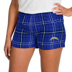 Los Angeles Chargers Concepts Sport Women's Ultimate Flannel Shorts Royal/Black