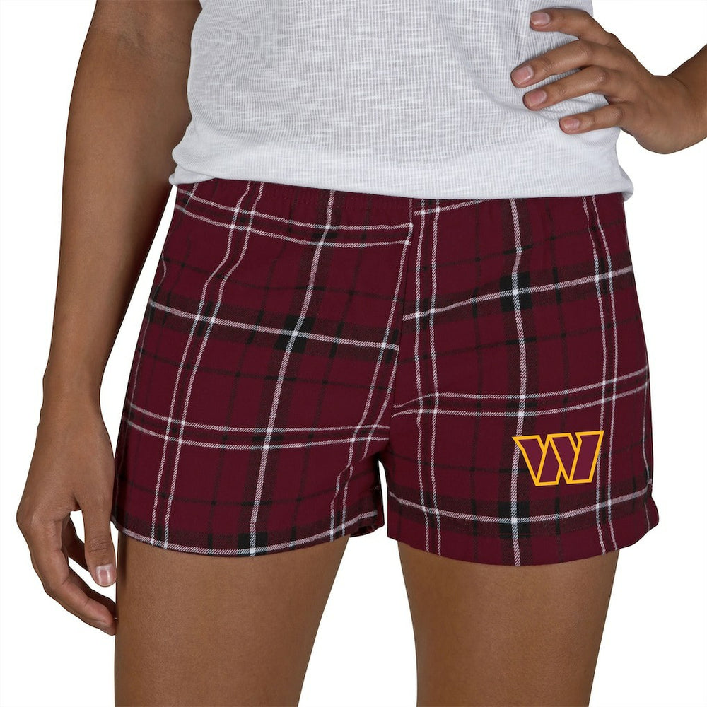 Washington Commanders Concepts Sport Women's Ultimate Flannel Shorts Burgundy/Black
