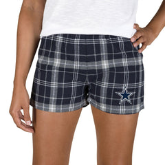Dallas Cowboys Concepts Sport Women's Ultimate Flannel Shorts Navy/Gray