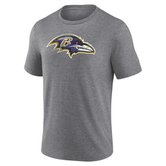 Baltimore Ravens Heritage Custom Name & Number Tri-Blend T-Shirt Gray