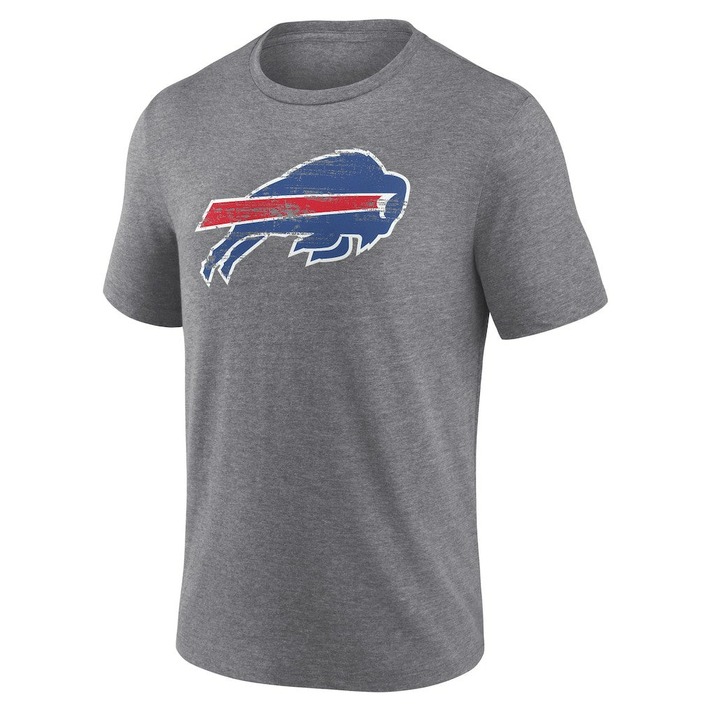 Buffalo Bills Heritage Custom Name & Number Tri-Blend T-Shirt Gray