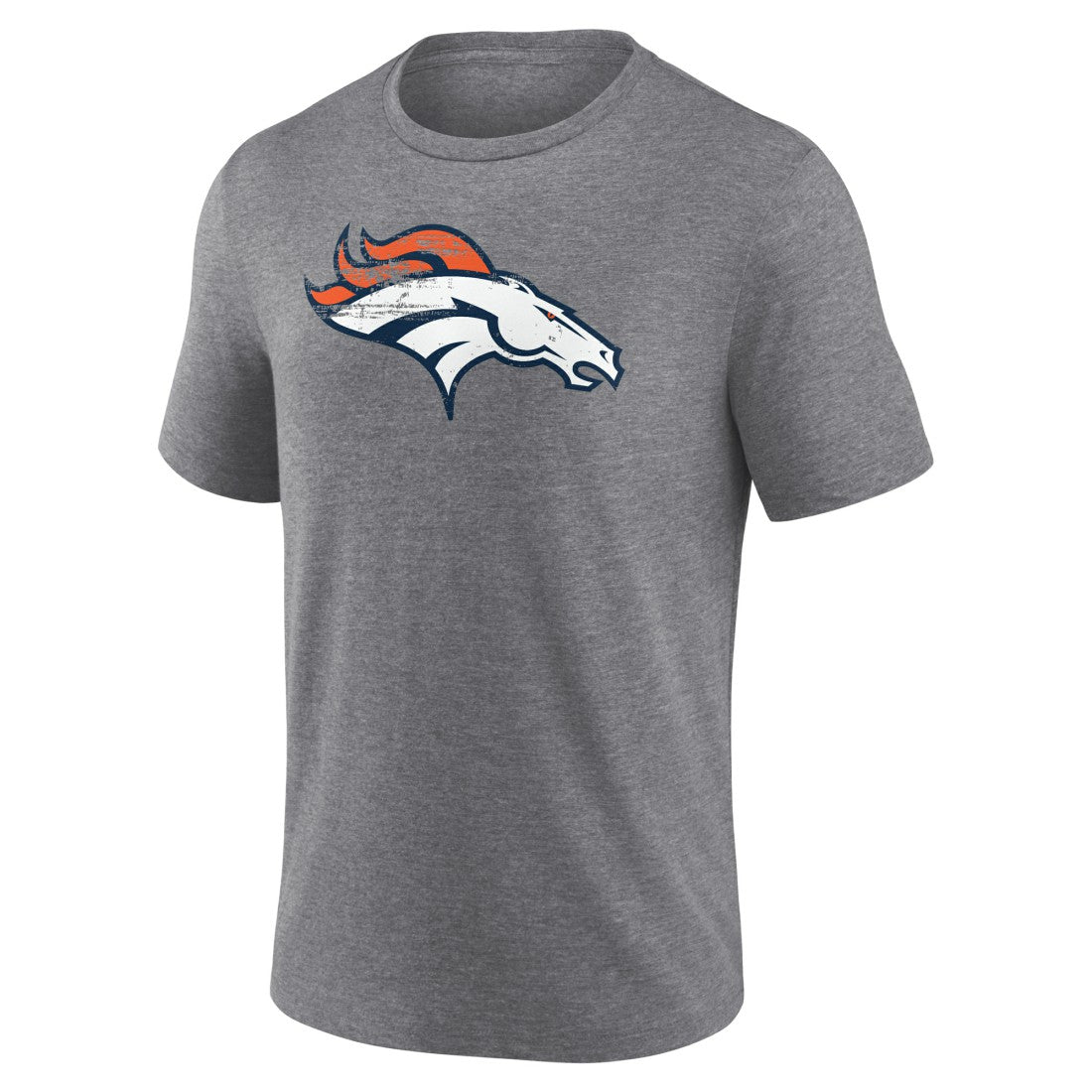 Denver Broncos Heritage Custom Name & Number Tri-Blend T-Shirt Gray