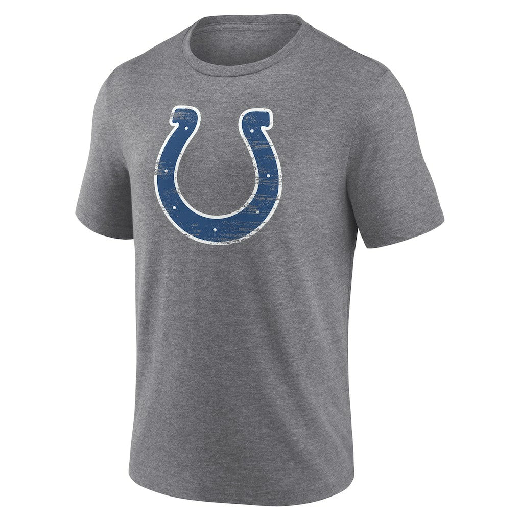 Indianapolis Colts Heritage Custom Name & Number Tri-Blend T-Shirt Gray