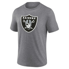 Las Vegas Raiders Heritage Custom Name & Number Tri-Blend T-Shirt Gray