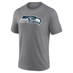 Seattle Seahawks Heritage Custom Name & Number Tri-Blend T-Shirt Gray