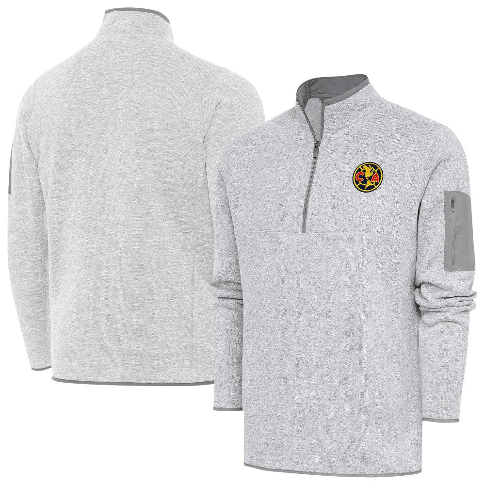 Club America Antigua Elevate Quarter-Zip Pullover Heather Gray