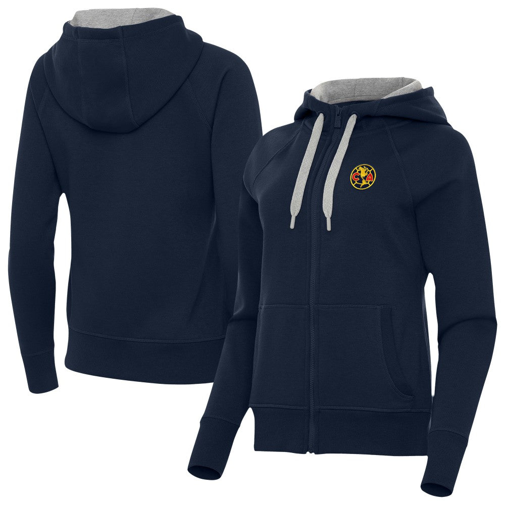 Club America Antigua Women's Takeover Full-Zip Hoodie Navy shop