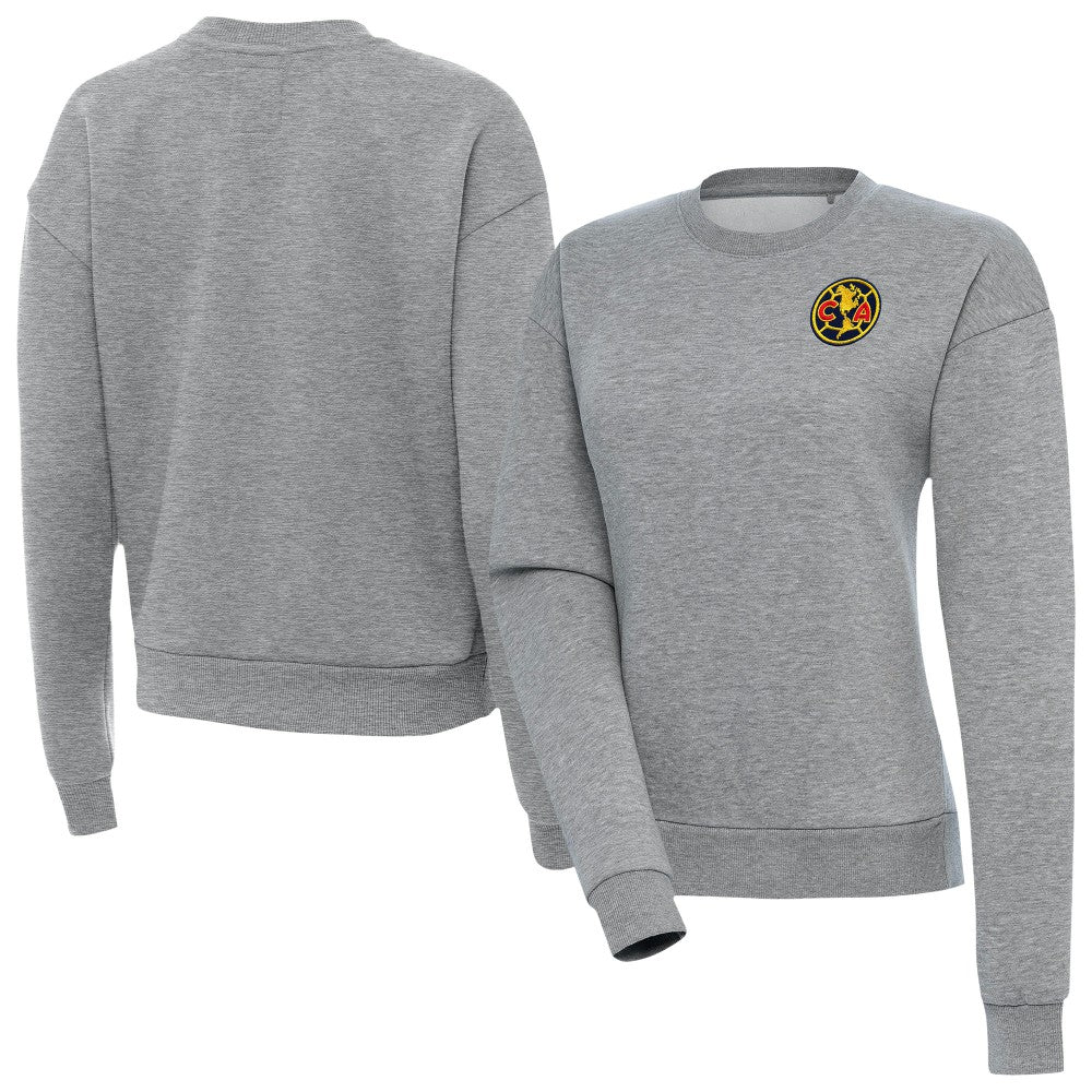 Club America Antigua Women's Takeover Pullover Sweatshirt Heather Gray