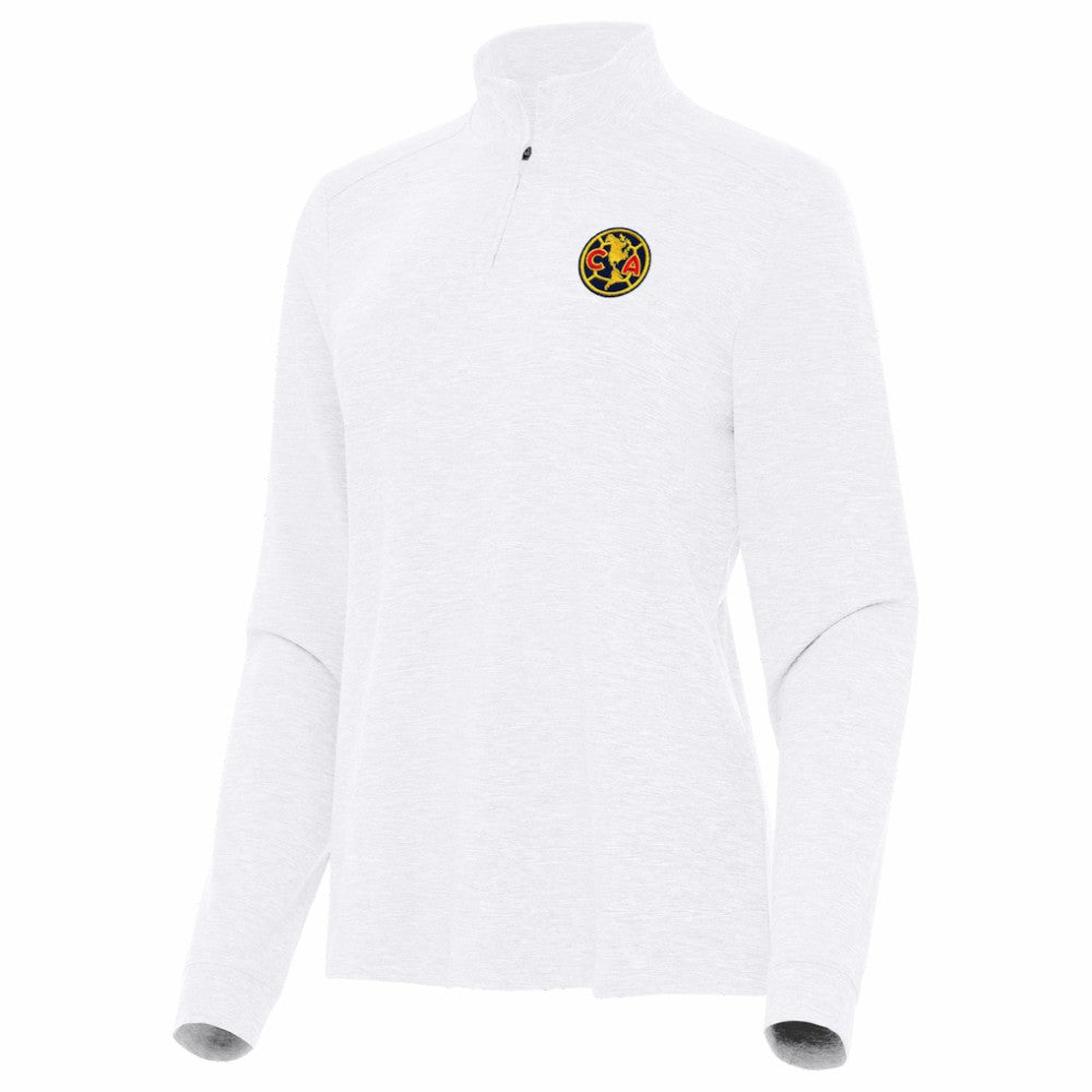 Club America Antigua Women's Master Quarter-Zip Pullover White sale