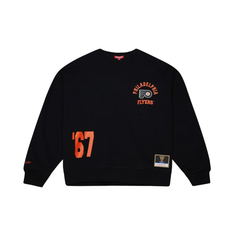NHL Philadelphia Flyers Mitchell & Ness Women's Vintage Crewneck Sweatshirt - Black