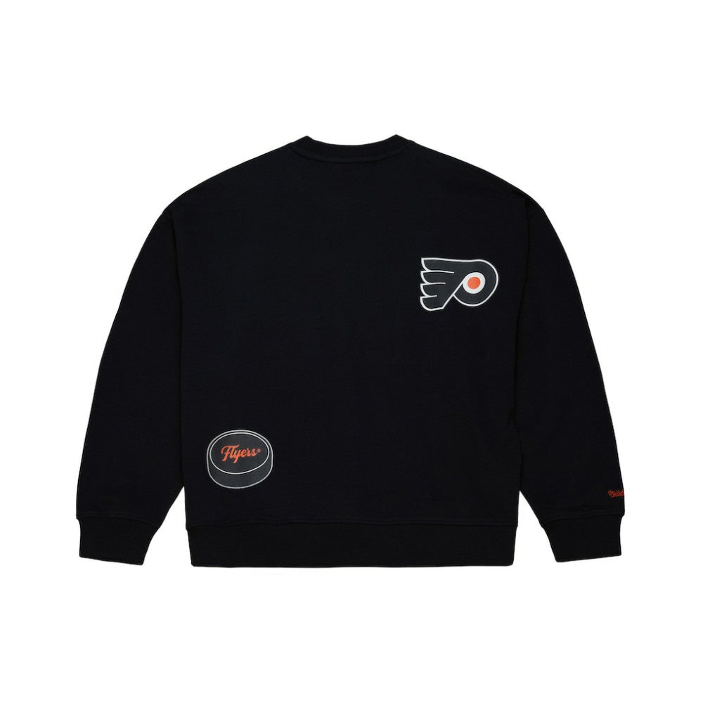 NHL Philadelphia Flyers Mitchell & Ness Women's Vintage Crewneck Sweatshirt - Black