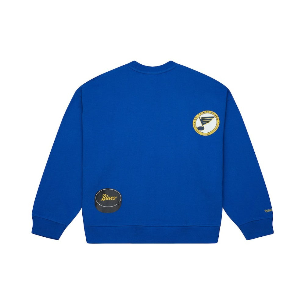 NHL St. Louis Blues Mitchell & Ness Women's Vintage Crewneck Sweatshirt - Blue