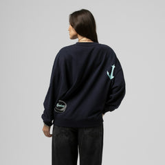 NHL Seattle Kraken Mitchell & Ness Women's Vintage Crewneck Sweatshirt - Deep Sea Blue