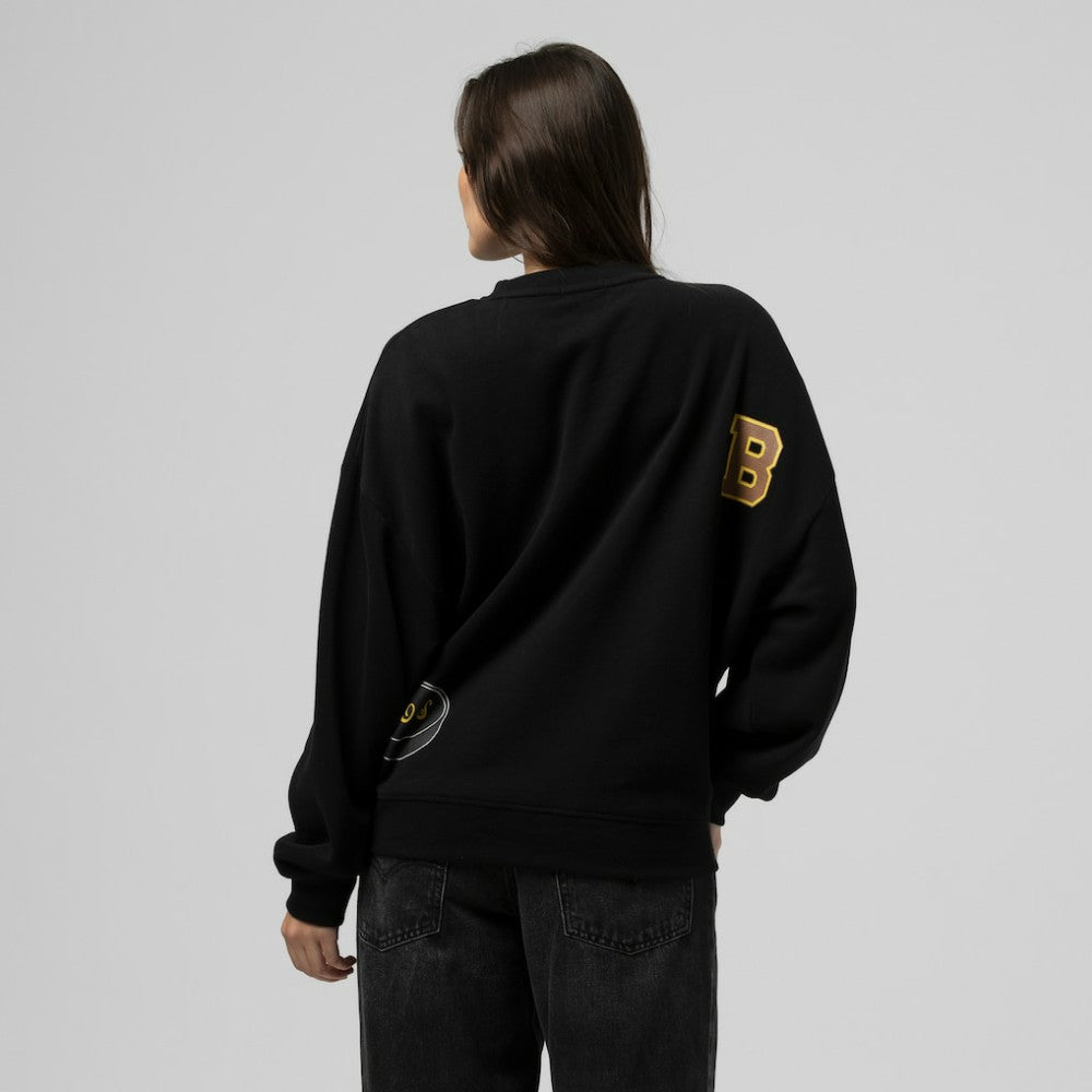 NHL Boston Bruins Mitchell & Ness Women's Vintage Crewneck Sweatshirt - Black