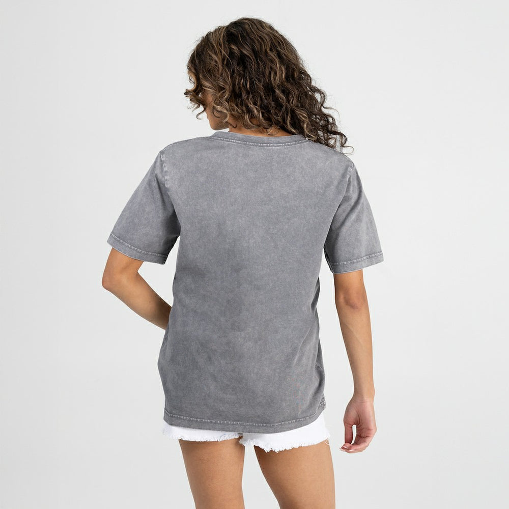 Houston Texans Gameday Couture Women's Relaxed Iconic Edge Rhinestone V-Neck T-Shirt Gray