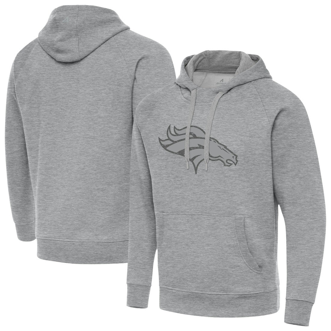 Denver Broncos Antigua Victory Hoodie Heather Gray