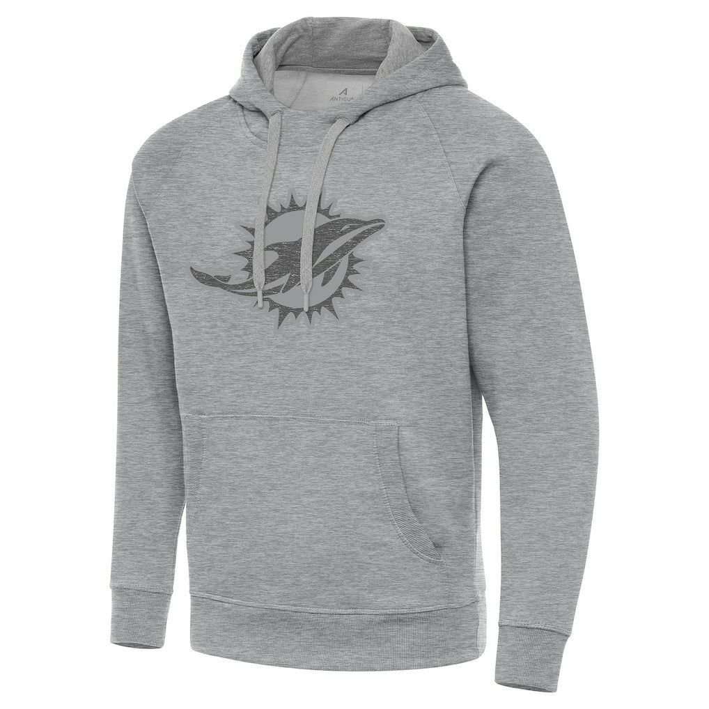 Miami Dolphins Antigua Victory Hoodie Heather Gray