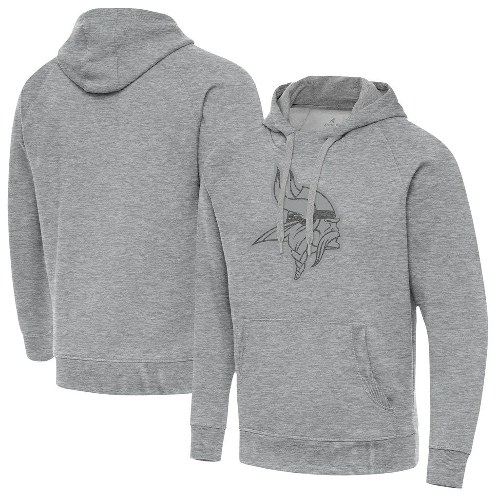 Minnesota Vikings Antigua Victory Hoodie Heather Gray