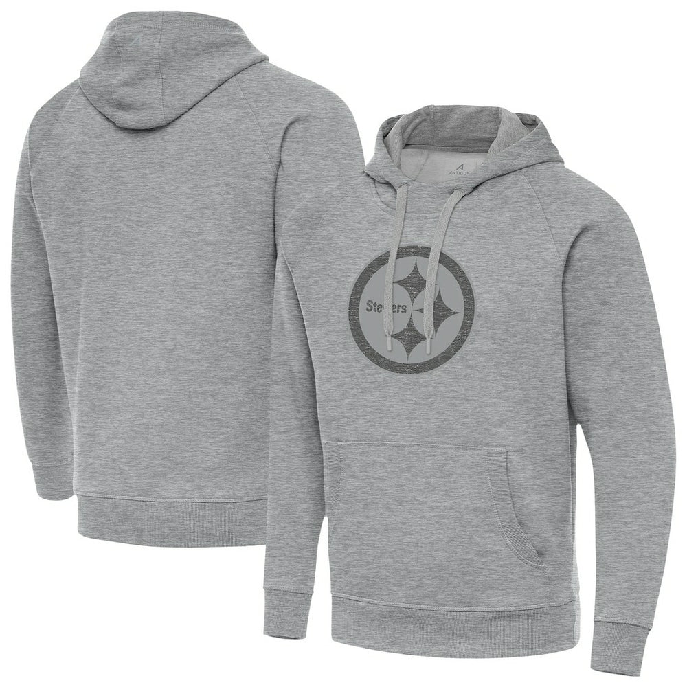 Pittsburgh Steelers Antigua Victory Hoodie Heather Gray