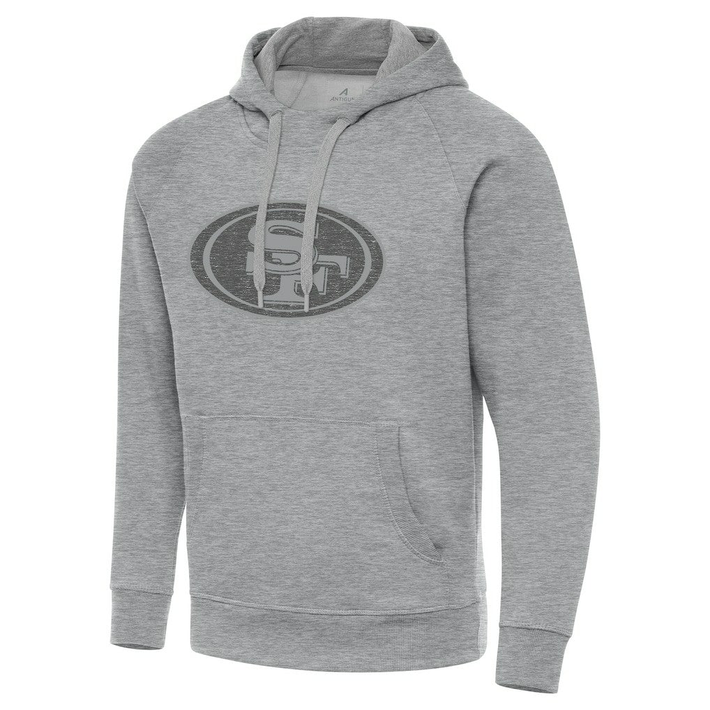 San Francisco 49ers Antigua Victory Hoodie Heather Gray