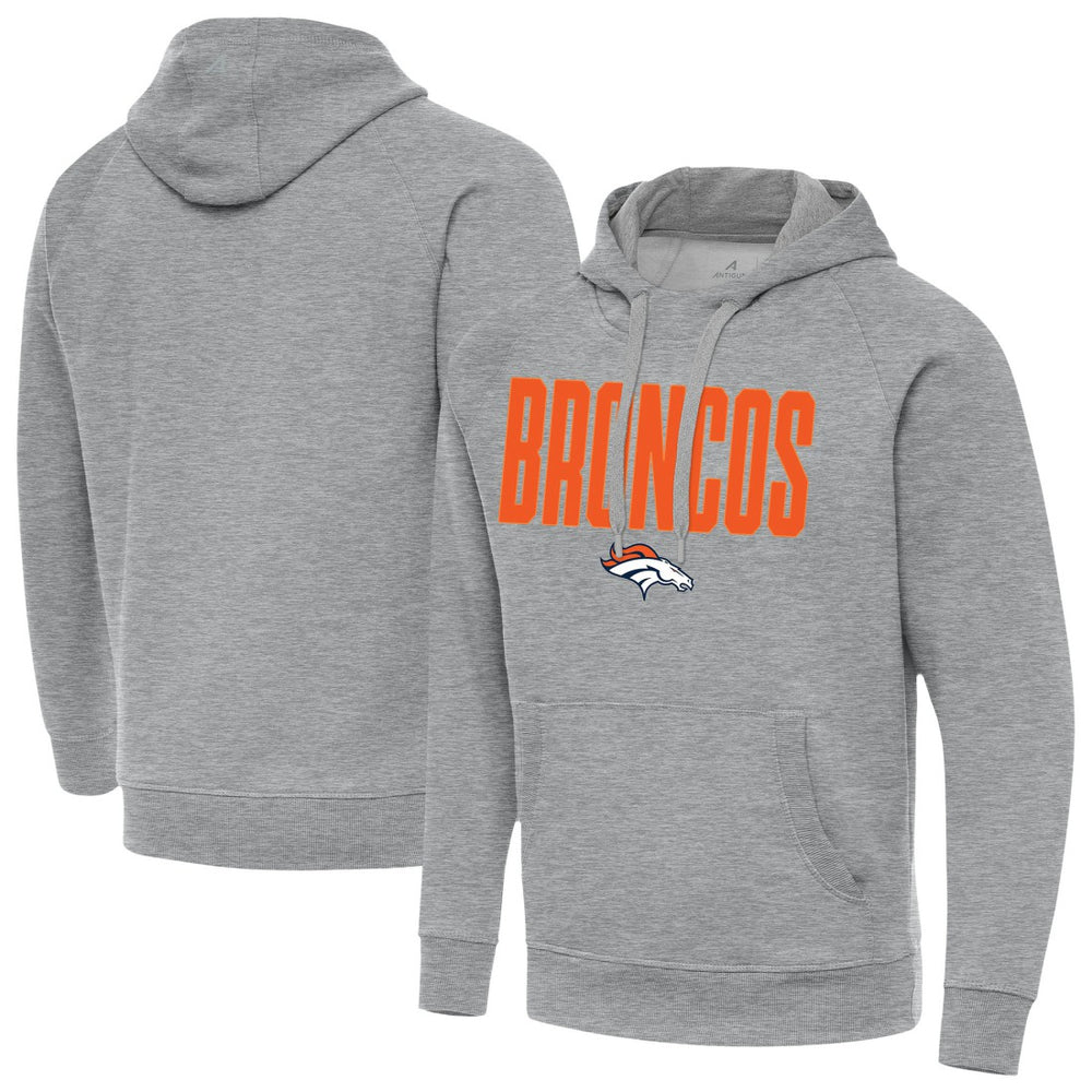 Denver Broncos Antigua Victory Hoodie Heather Gray