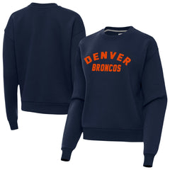 Denver Broncos Antigua Women's Victory Sweatshirt Navy