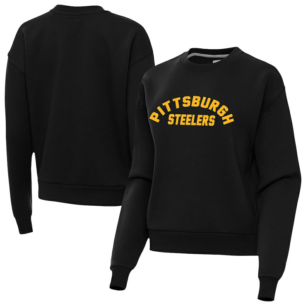 Pittsburgh Steelers Antigua Women's Victory Sweatshirt Black
