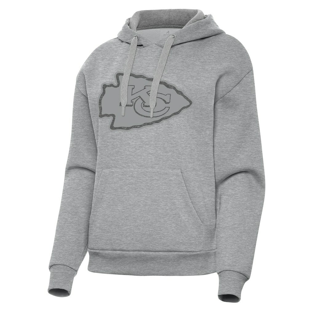 Kansas City Chiefs Antigua Women's Victory Hoodie Heather Gray