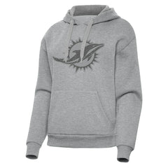 Miami Dolphins Antigua Women's Victory Hoodie Heather Gray