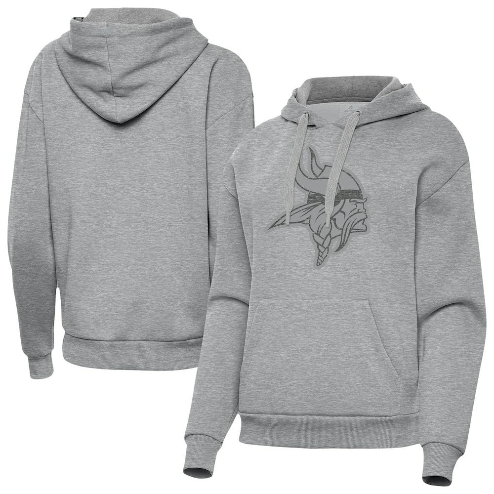Minnesota Vikings Antigua Women's Victory Hoodie Heather Gray