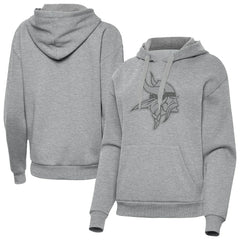 Minnesota Vikings Antigua Women's Victory Hoodie Heather Gray