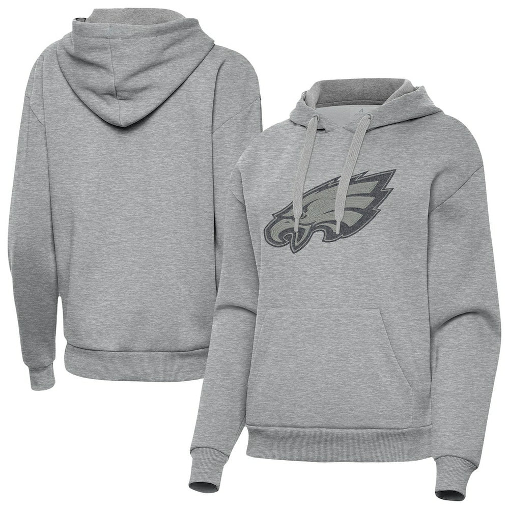 Philadelphia Eagles Antigua Women's Victory Hoodie Heather Gray