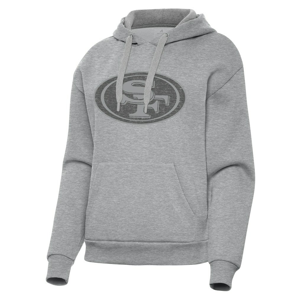 San Francisco 49ers Antigua Women's Victory Hoodie Heather Gray