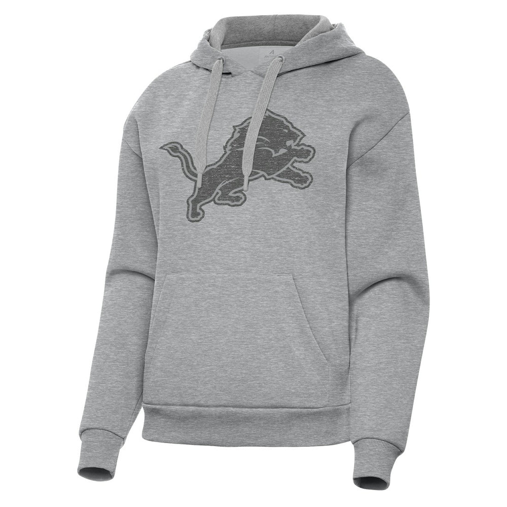 Detroit Lions Antigua Women's Victory Hoodie Heather Gray