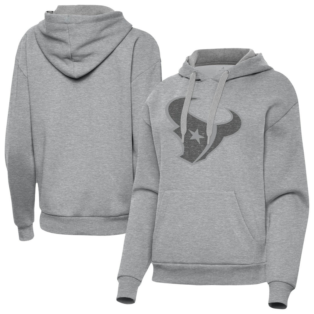 Houston Texans Antigua Women's Victory Hoodie Heather Gray