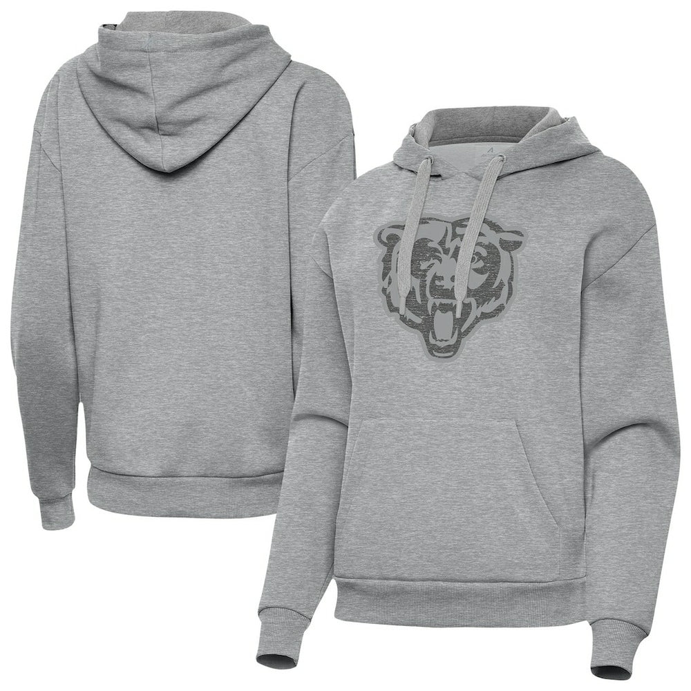 Chicago Bears Antigua Women's Victory Hoodie Heather Gray