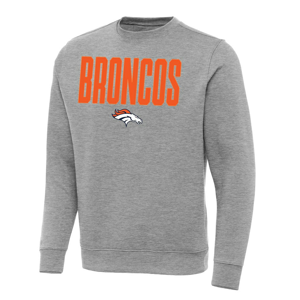 Denver Broncos Antigua Victory Sweatshirt Heather Gray