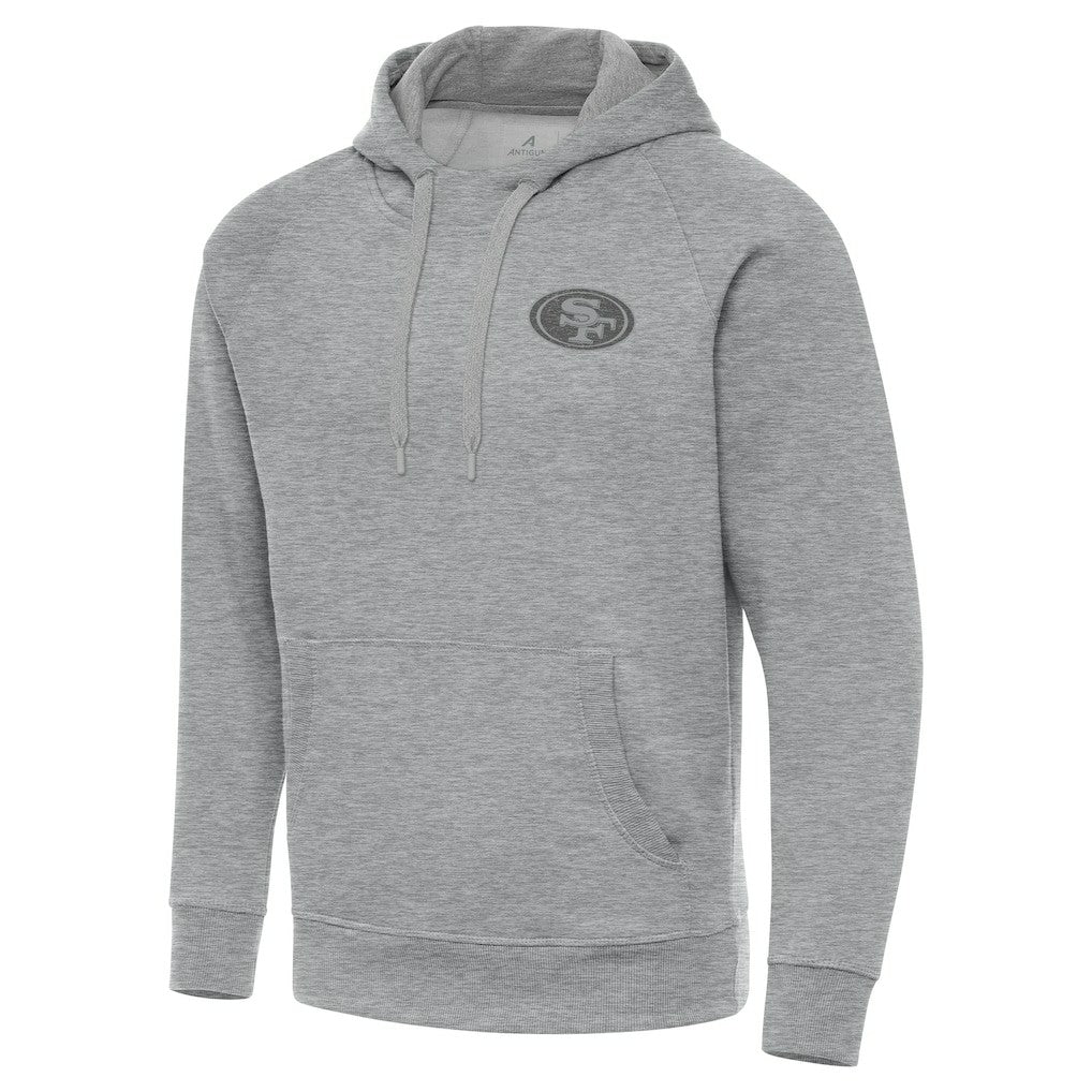 San Francisco 49ers Antigua Victory Hoodie Heather Gray