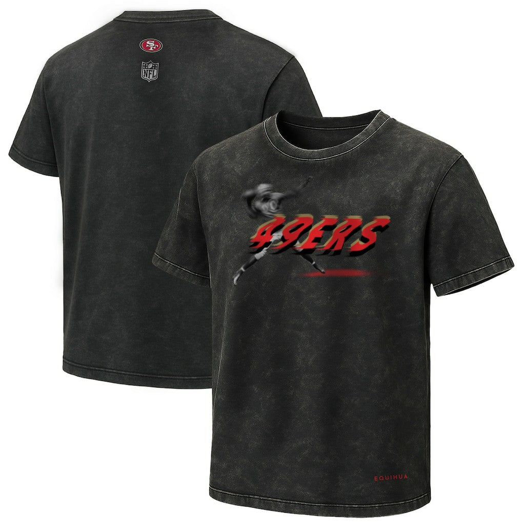 San Francisco 49ers EQUIHUA Retro T-Shirt Black