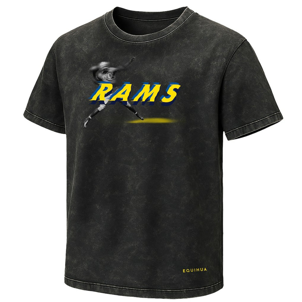 Los Angeles Rams EQUIHUA Retro T-Shirt Black