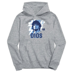Diego Maradona Argentina National Team Vive La Fete Youth D10S Pullover Hoodie Gray