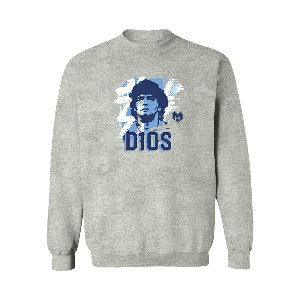 Diego Maradona Argentina National Team Vive La Fete Women's D10S Sweatshirt Gray sale