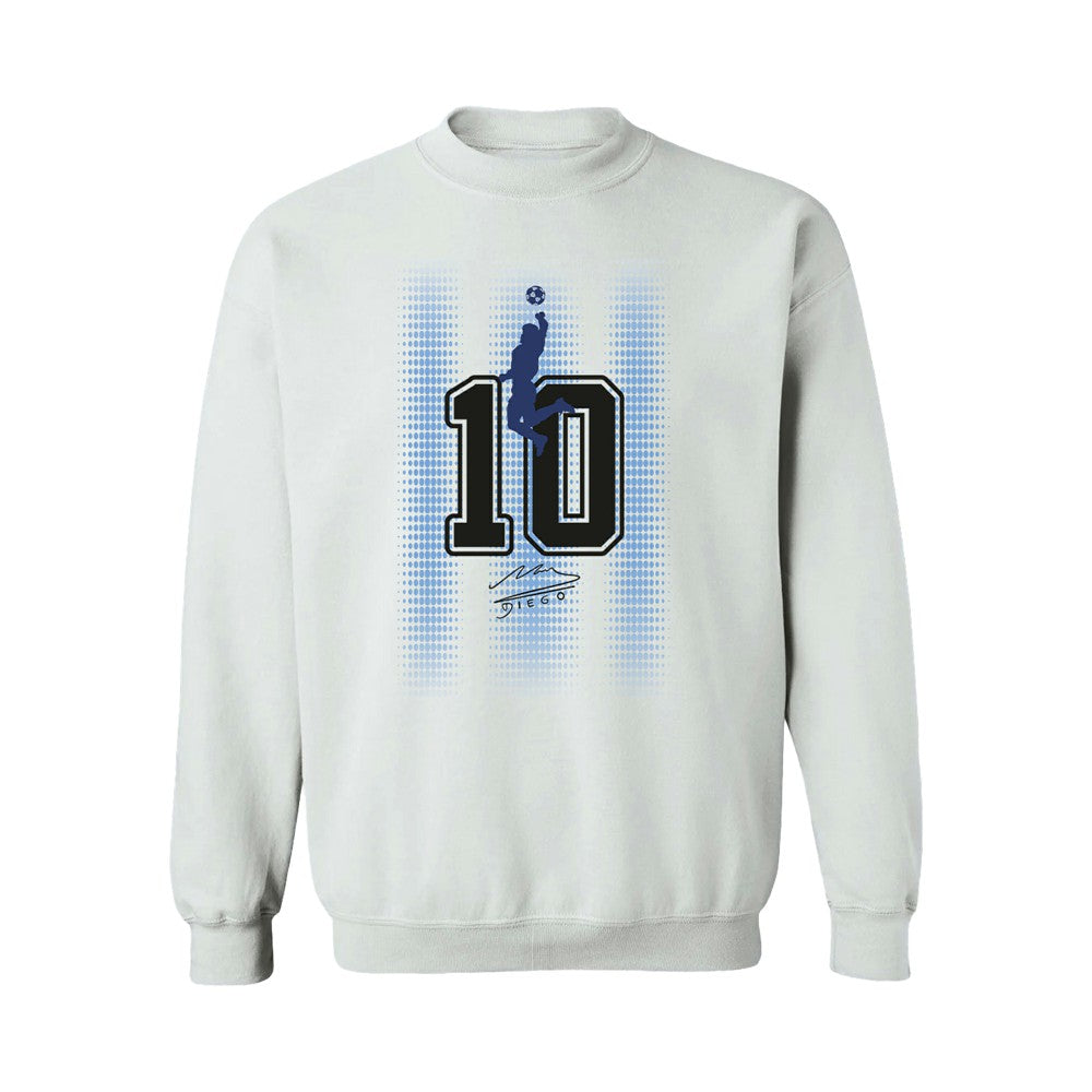 Diego Maradona Argentina National Team Vive La Fete Women's Number & Signature Sweatshirt White sale