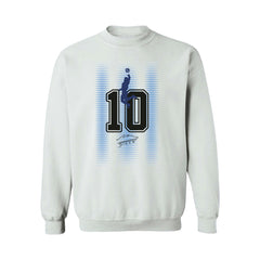 Diego Maradona Argentina National Team Vive La Fete Women's Number & Signature Sweatshirt White sale